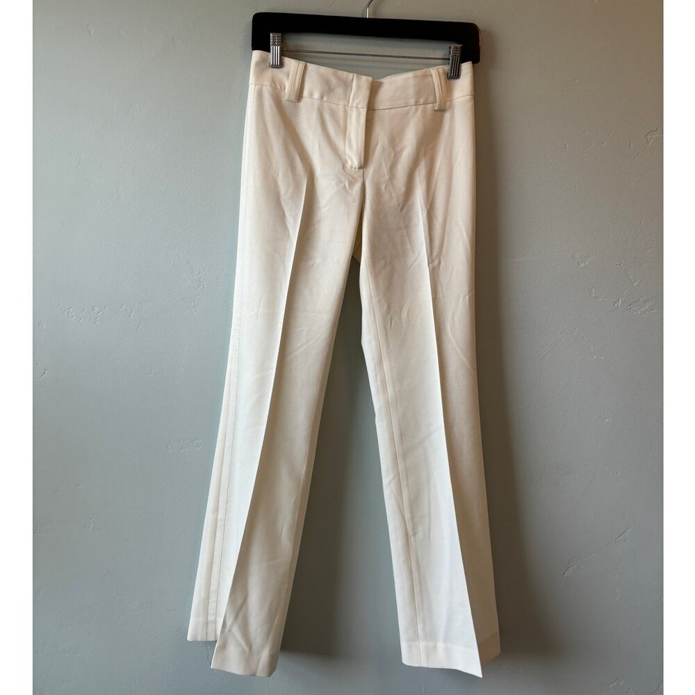 BCBGMAXAZRIA Women's Straight Leg Dress Pants Off White size 0
